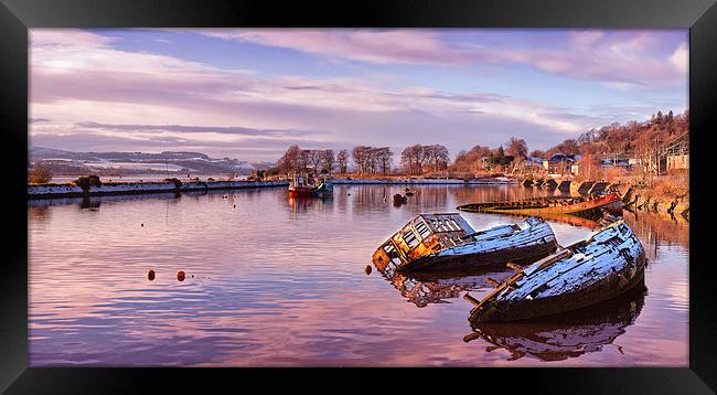 bowling harbour panorama 02 Framed Print by Antony McAulay