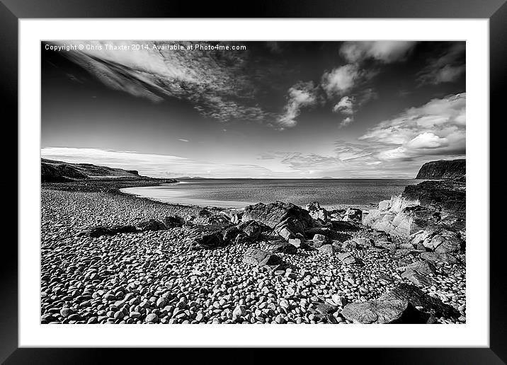 Rocky Beach Milovaig Isle of Skye Framed Mounted Print by Chris Thaxter