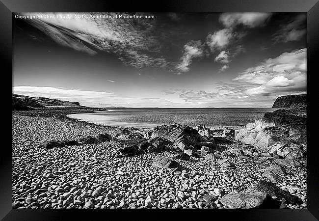 Rocky Beach Milovaig Isle of Skye Framed Print by Chris Thaxter