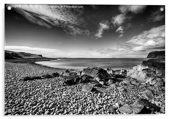 Rocky Beach Milovaig Isle of Skye Acrylic by Chris Thaxter