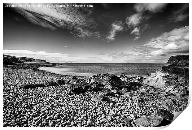 Rocky Beach Milovaig Isle of Skye Print by Chris Thaxter