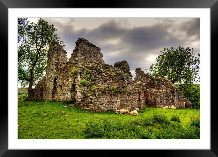 Pendragon Castle Framed Mounted Print by Tom Gomez