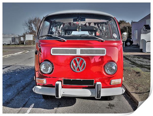 VW Camper Van 2 Print by Bill Simpson