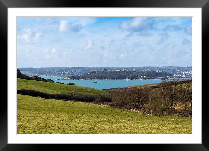 Pendenis Point Falmouth. Framed Mounted Print by Brian Roscorla