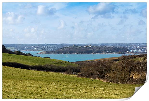 Pendenis Point Falmouth. Print by Brian Roscorla