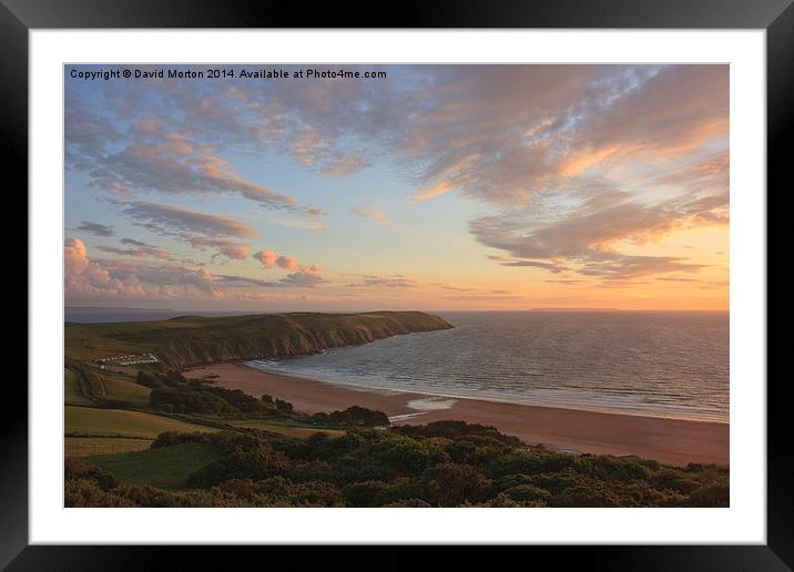 Evening Sky Over Baggy Point Framed Mounted Print by David Morton