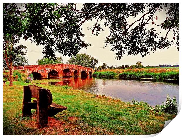 Eckington Bridge, River Avon Print by Jason Williams