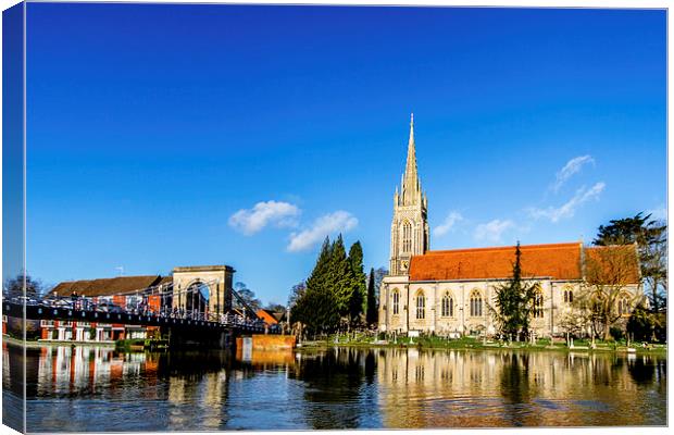 Marlow and All Saints Church Canvas Print by Oxon Images