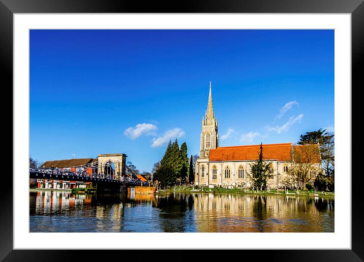 Marlow and All Saints Church Framed Mounted Print by Oxon Images