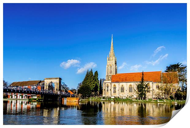 Marlow and All Saints Church Print by Oxon Images