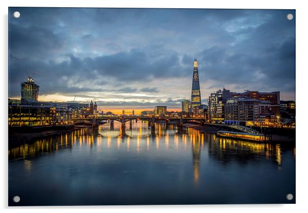 The london Skyline Acrylic by Olavs Silis