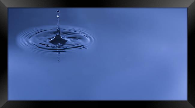 Blue water drop Framed Print by Olavs Silis