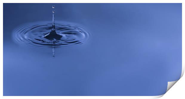 Blue water drop Print by Olavs Silis