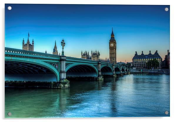 Westminster Bridge Acrylic by Olavs Silis
