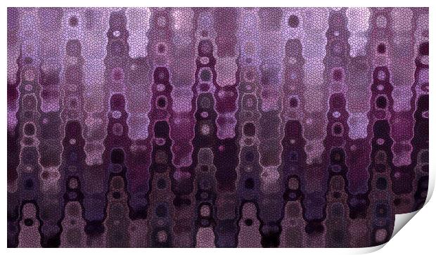 abstract purple mosaic Print by Heather Newton