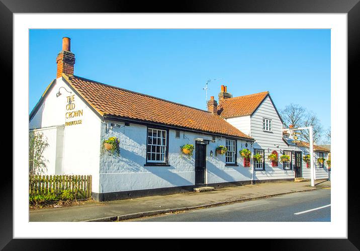 The Old Crown Pub WeyBridge Surrey Framed Mounted Print by Clive Eariss