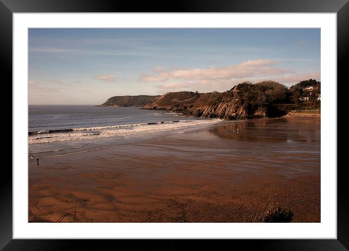 Caswell Bay, Gower, Swansea Framed Mounted Print by Paul Nicholas