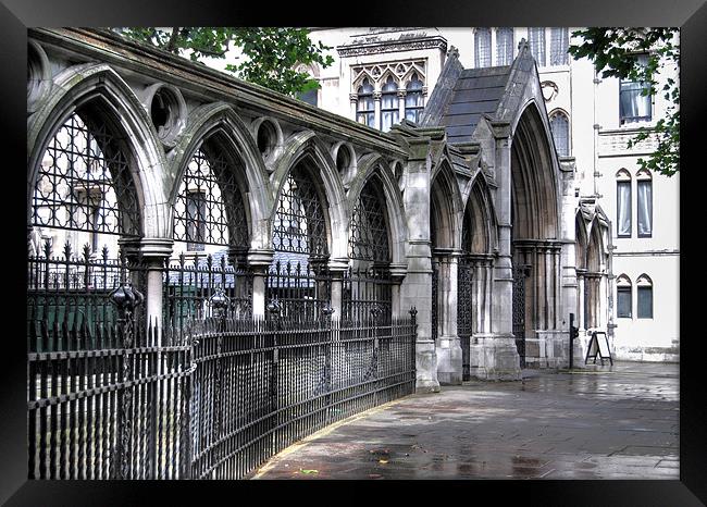 The Royal Courts of Justice, London Framed Print by Karen Martin