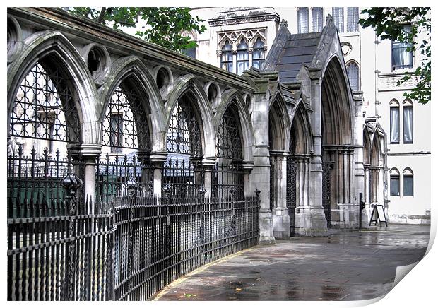 The Royal Courts of Justice, London Print by Karen Martin