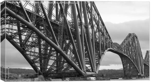 Iconic Steel Rail Bridge Over River Forth Canvas Print by Tommy Dickson