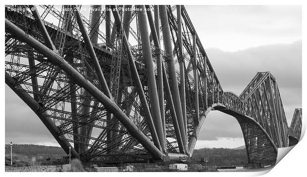 Iconic Steel Rail Bridge Over River Forth Print by Tommy Dickson