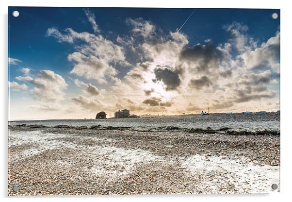 After the storms on Calshot Beach Acrylic by Kevin Browne