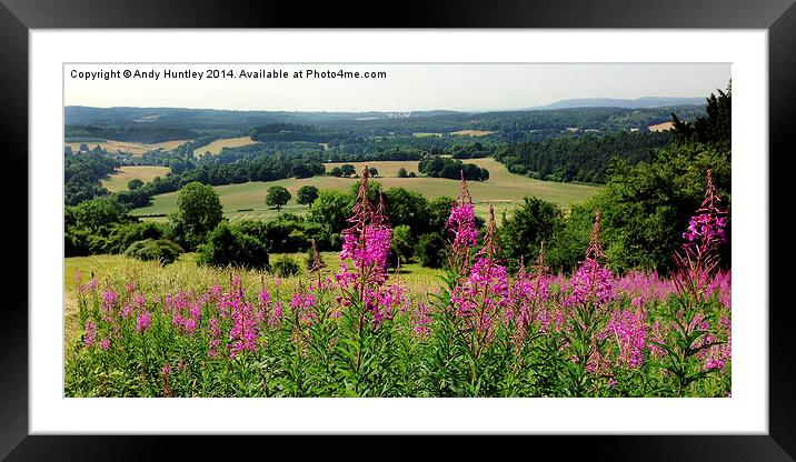 Surrey Hills Framed Mounted Print by Andy Huntley