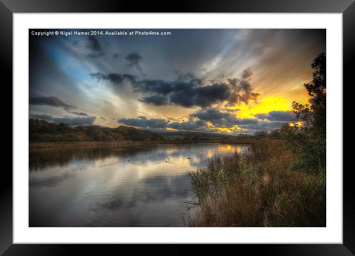 Bembridge Lagoon Sunset Framed Mounted Print by Wight Landscapes