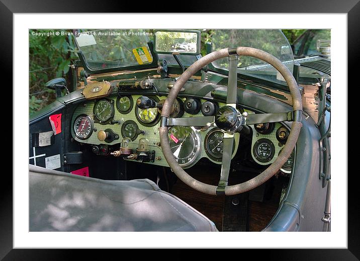 Classic Bentley dash panel Framed Mounted Print by Brian Fry