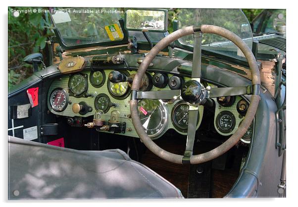 Classic Bentley dash panel Acrylic by Brian Fry
