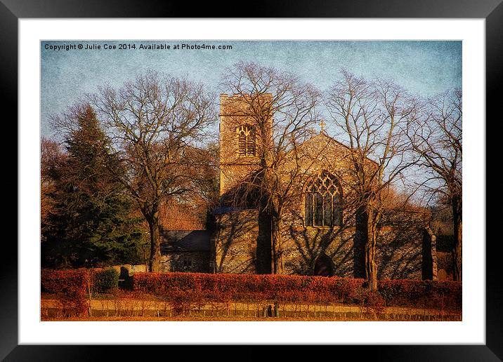 Edgefield Church - Colour Framed Mounted Print by Julie Coe