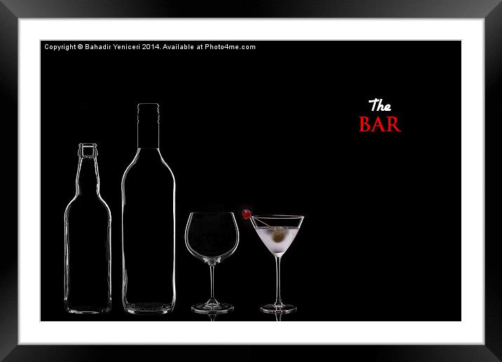 The Bar Framed Mounted Print by Bahadir Yeniceri