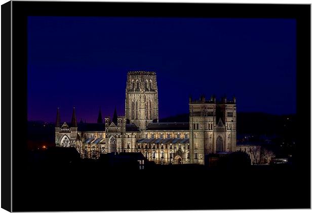Durham Cathedral at night Canvas Print by kevin wise