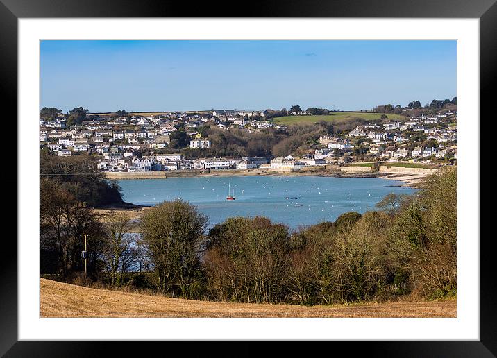 St Mawes Harbour Framed Mounted Print by Brian Roscorla