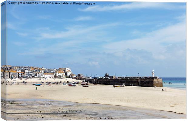 Picture postcard of St. Ives Canvas Print by Andreas Klatt