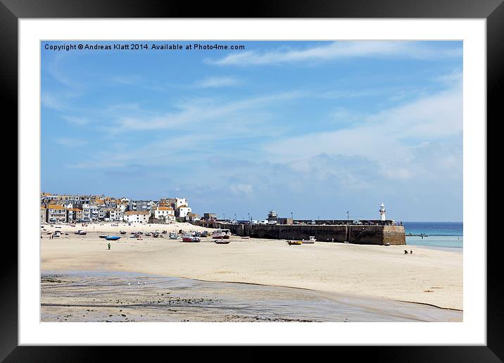 Picture postcard of St. Ives Framed Mounted Print by Andreas Klatt