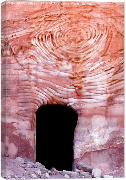 Petra cave Canvas Print by Andreas Klatt