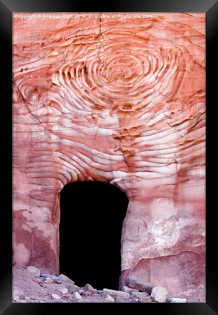Petra cave Framed Print by Andreas Klatt