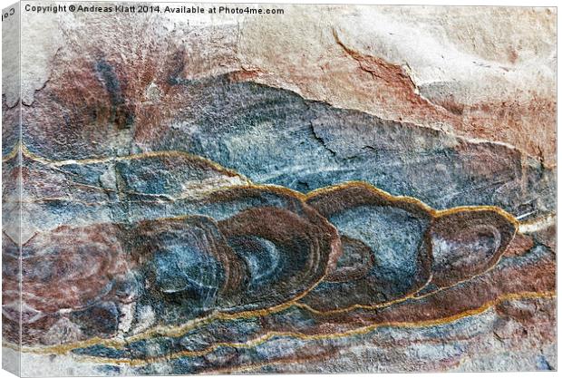 Rockface in Petra Canvas Print by Andreas Klatt