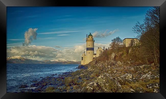 Seahorse cloud and the Cloch Lighthouse Framed Print by Geo Harris