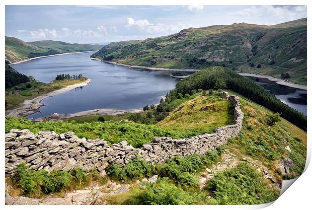Looking Down on Haweswater Print by Gary Kenyon