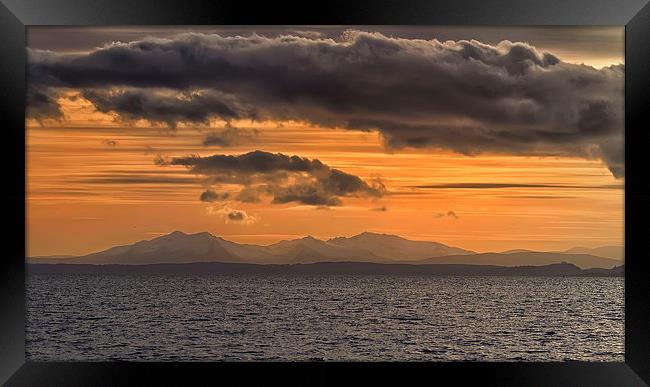 Arran Sunset Framed Print by Geo Harris