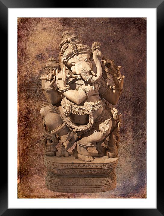 Ganesh Framed Mounted Print by Ram Vasudev