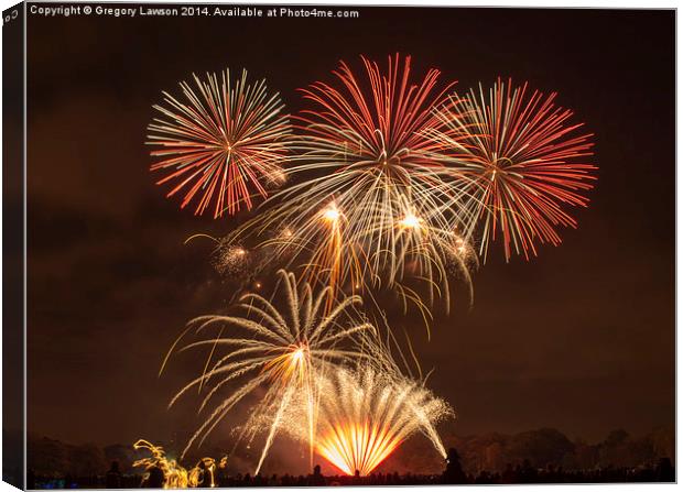 Fireworks #1 Canvas Print by Gregory Lawson