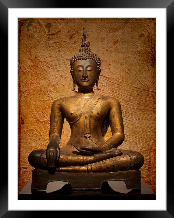 Buddha Framed Mounted Print by Ram Vasudev