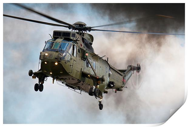Sea King Helicopter Print by Adam Withers