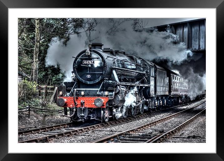 Black 5 train (44767) Framed Mounted Print by Castleton Photographic