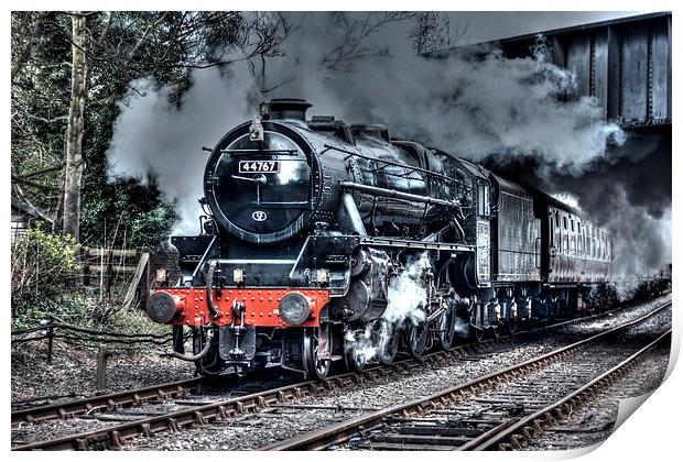 Black 5 train (44767) Print by Castleton Photographic