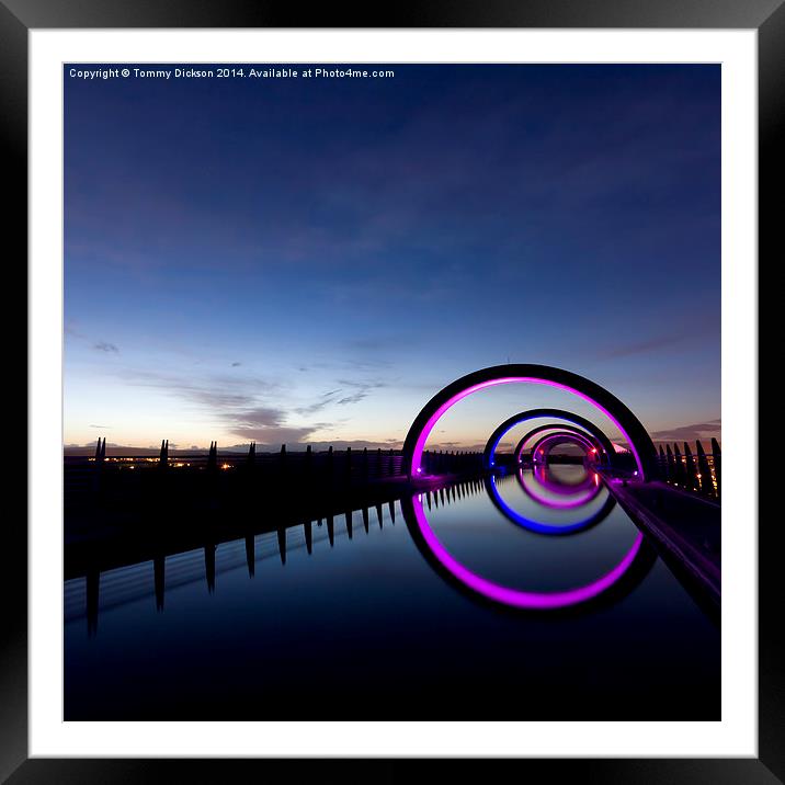 The Vibrant Reflections of Falkirk Wheel Framed Mounted Print by Tommy Dickson