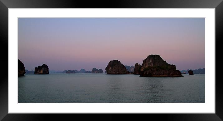 Halong Bay, Vietnam Framed Mounted Print by Kylie Ellway